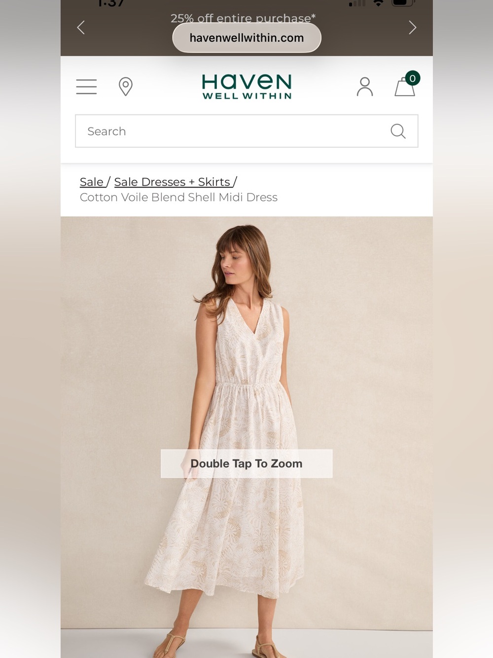 LOFT Haven Well Within CottonMidi Dress